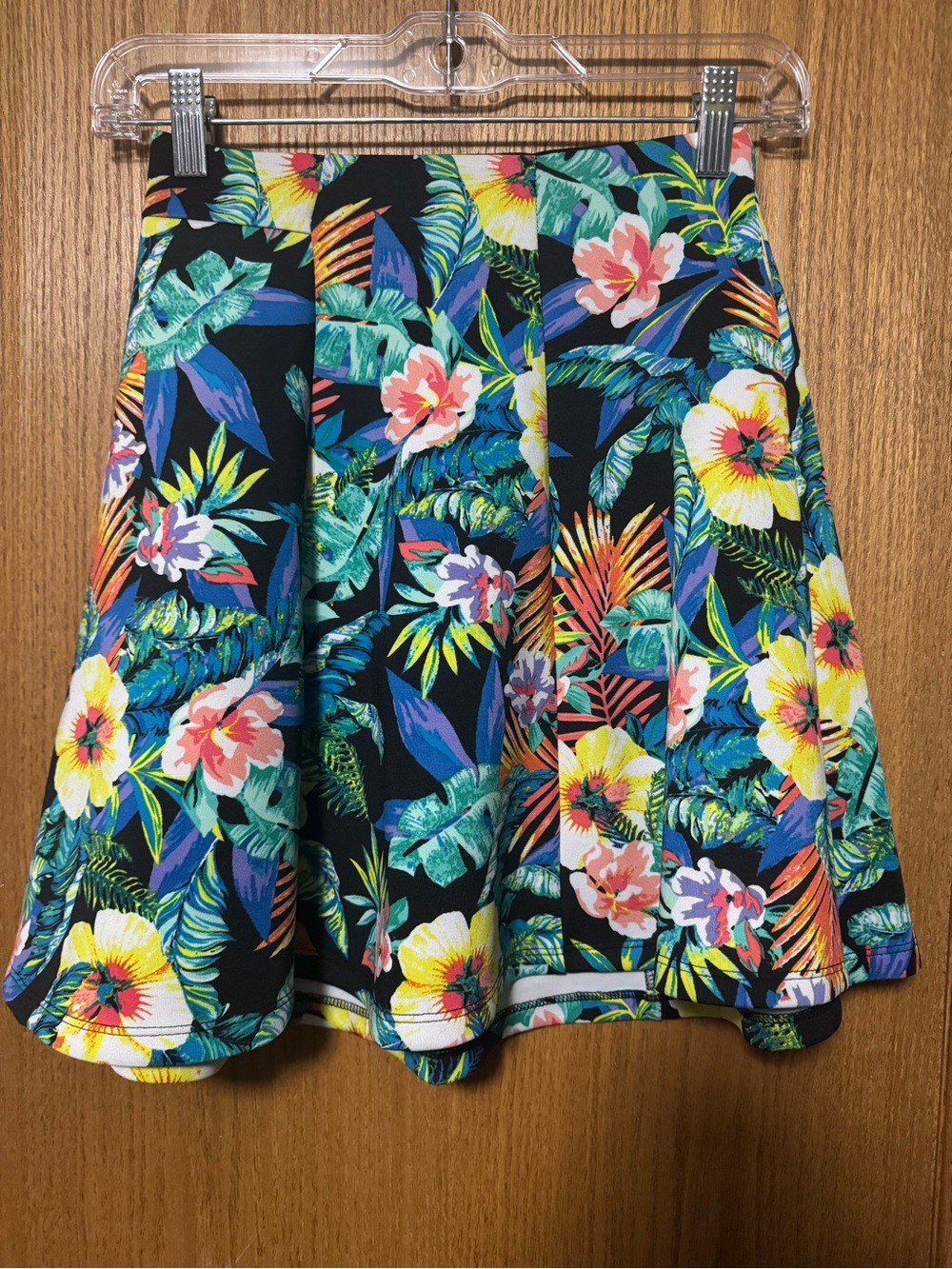 Decree Floral A-Line Skirt - Black Multi